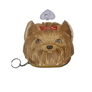 molly & rex dog keychain zipper pouch novelty approximately 5X5 inches